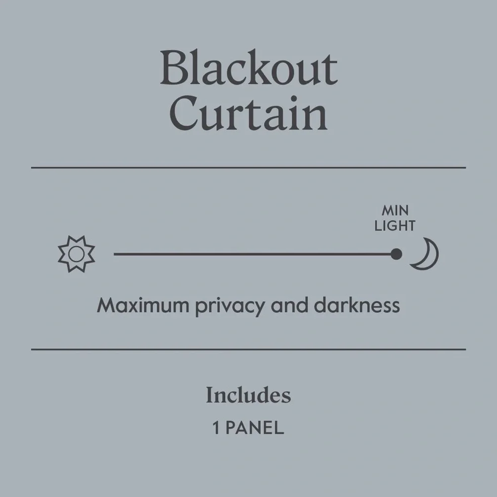 Blackout Chenille 1/ Curtain Panel - Threshold 50” x 95”